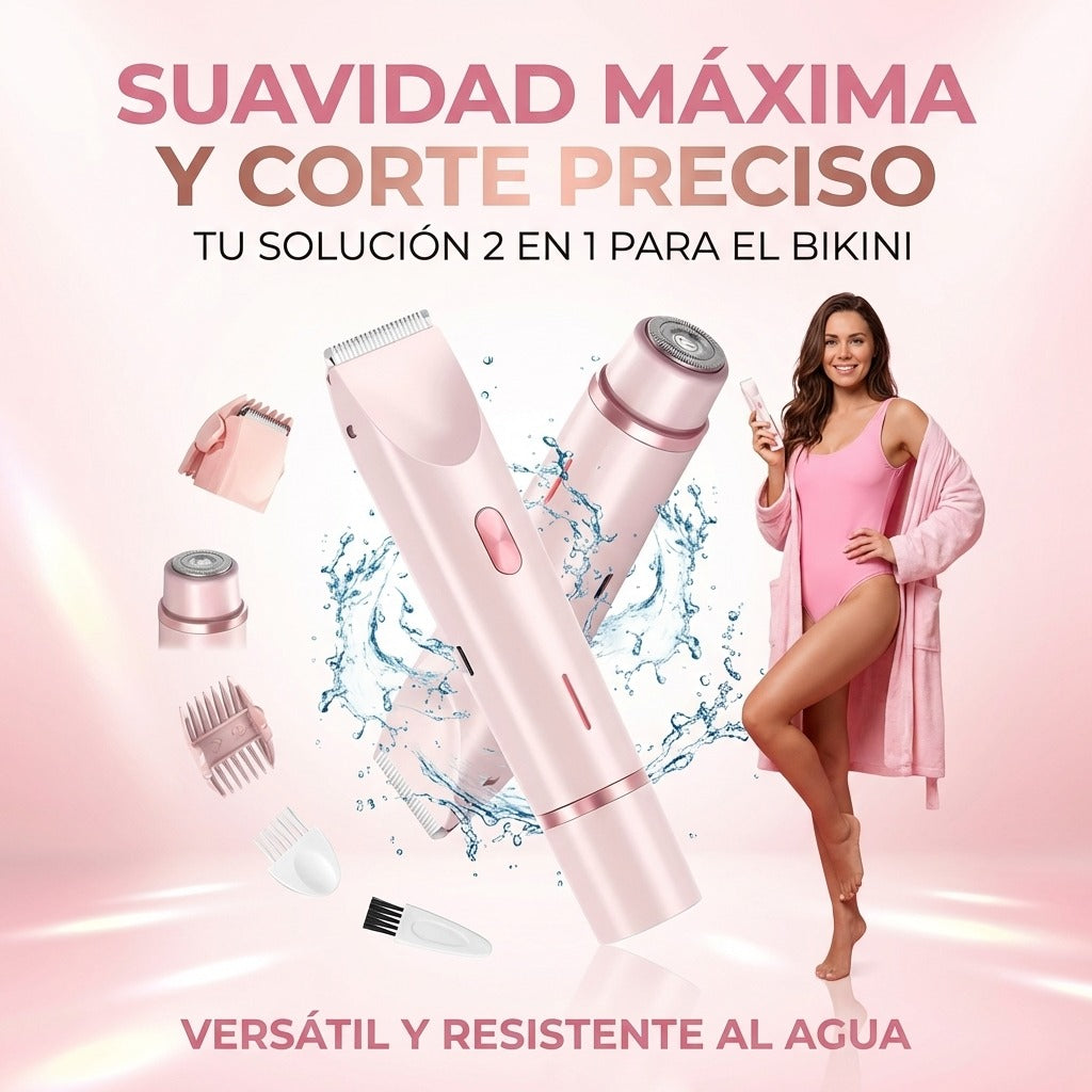Rasuradora femenina BellaSilk 2 en 1